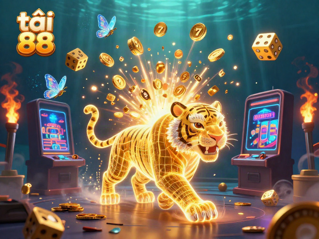 Experience the thrilling world of online gaming with tải go 88, featuring vibrant 3D characters in a dynamic casino landscape.