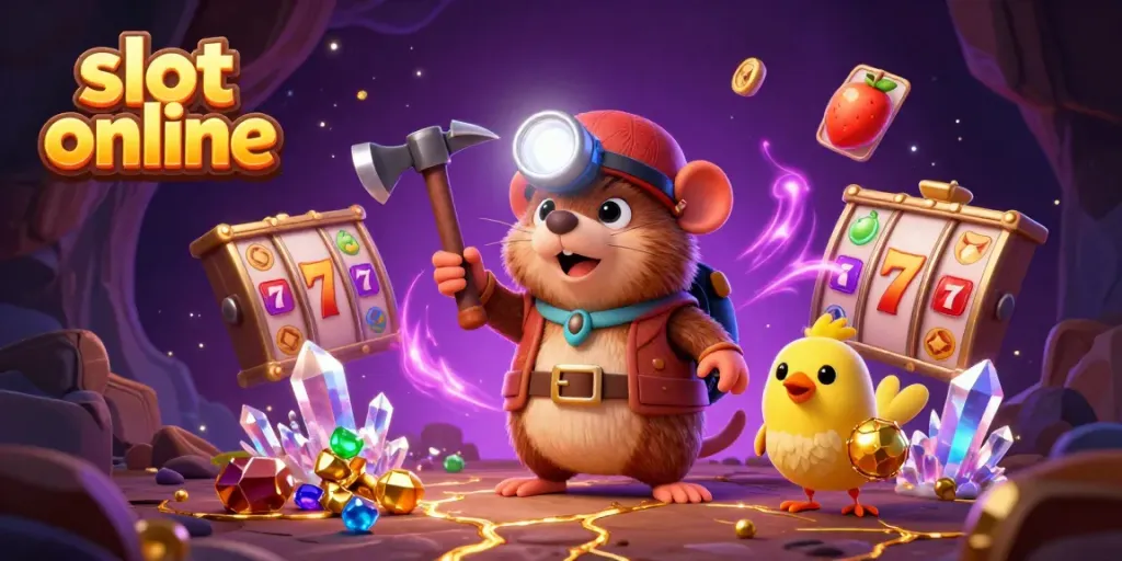 Spin the reels and enjoy a thrilling slot online adventure with colorful characters and symbols.