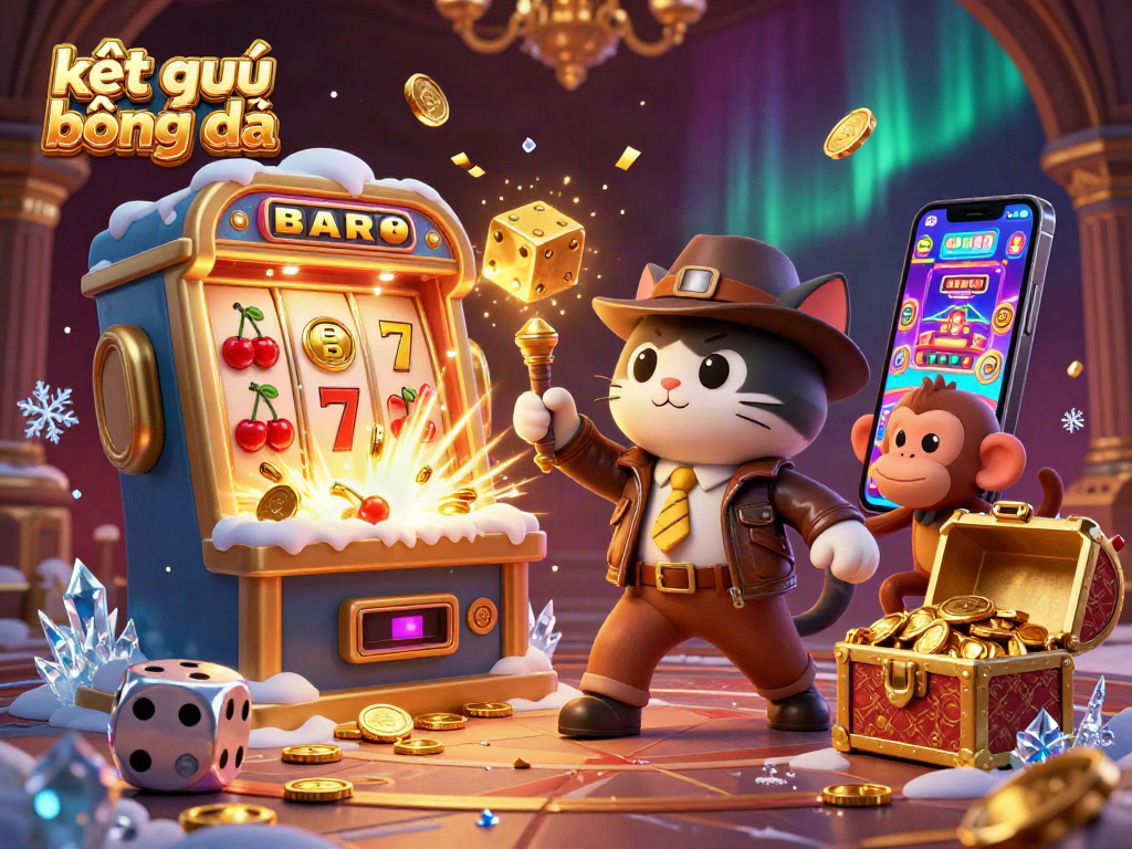 Experience kết quả bóng đá action with dynamic slot machines and jackpot excitement in a vibrant 3D scene.