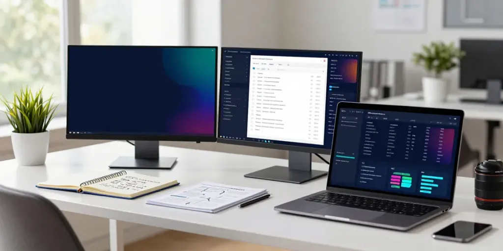 SEO specialist utilizing an instant indexing tool in a modern workspace.