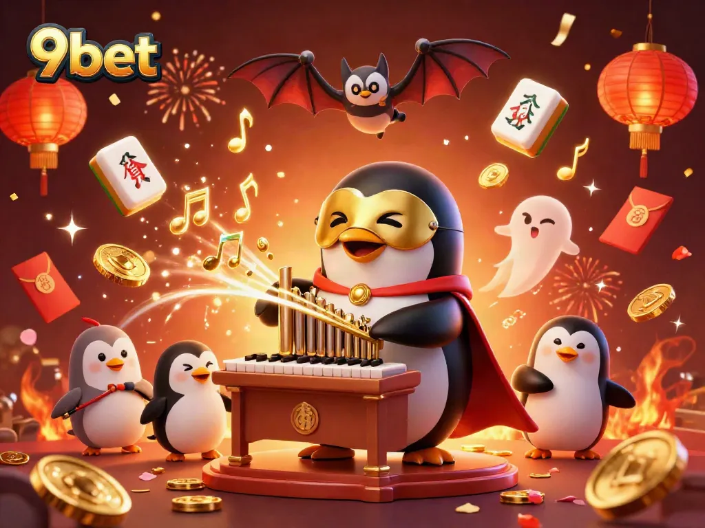 Experience thrilling wins at 9bet with a vibrant 3D casino scene full of action and excitement.