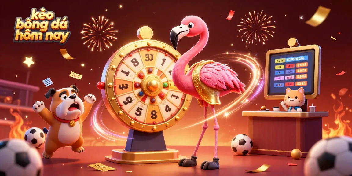 Engage with kèo bóng đá hôm nay through an exciting sports betting illustration featuring vibrant characters and casino elements.