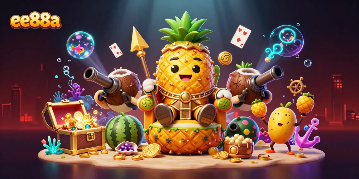 Experience thrilling gaming action at ee88a with vibrant characters and casino elements bursting with excitement.