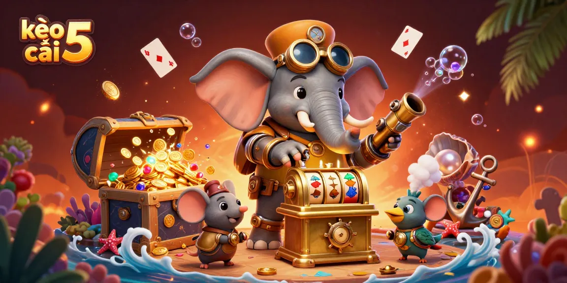 Engage in the thrilling world of kèo nhà cái 5 with a captivating steampunk scene showcasing unique gambling elements.