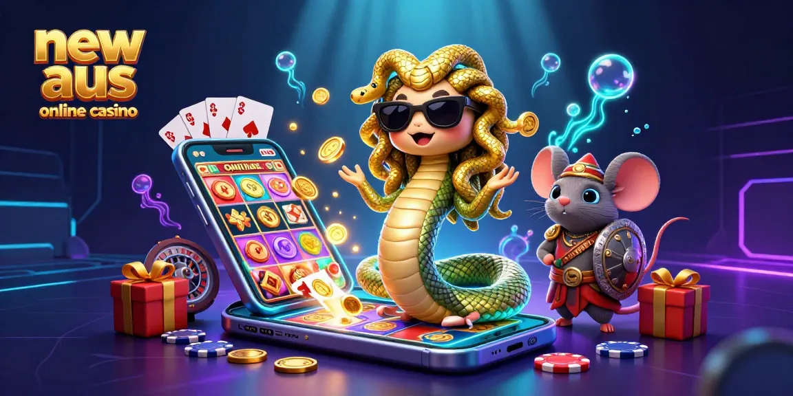 Win with thrilling games at new aus online casino featuring Medusa and a warrior mouse.